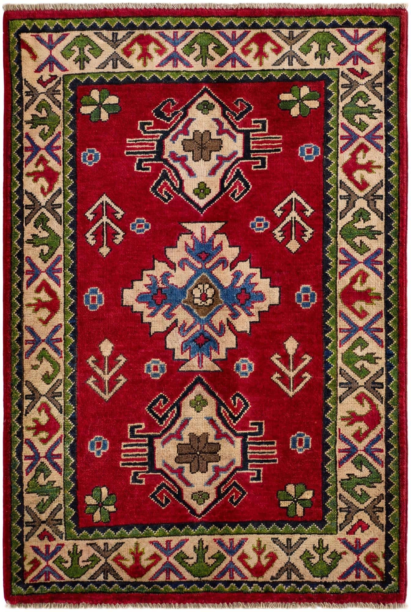 2' 9 x 4' 1 Hand Knotted Kazak Rug