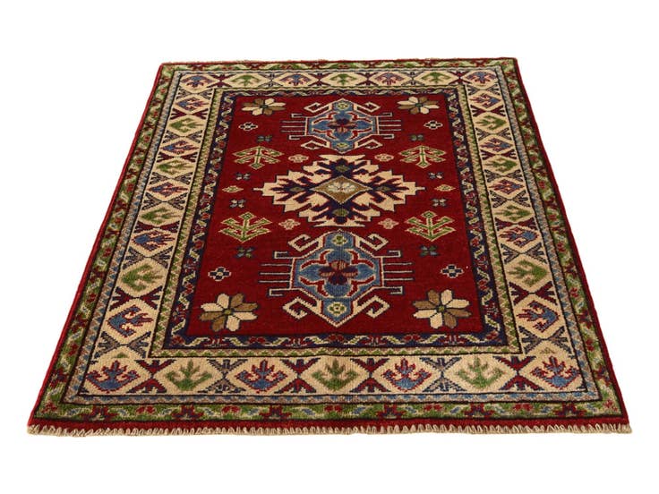 Detail image of 2' 9 x 3' 11 Hand Knotted Kazak Rug