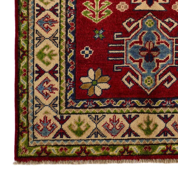 Detail image of 2' 9 x 3' 11 Hand Knotted Kazak Rug