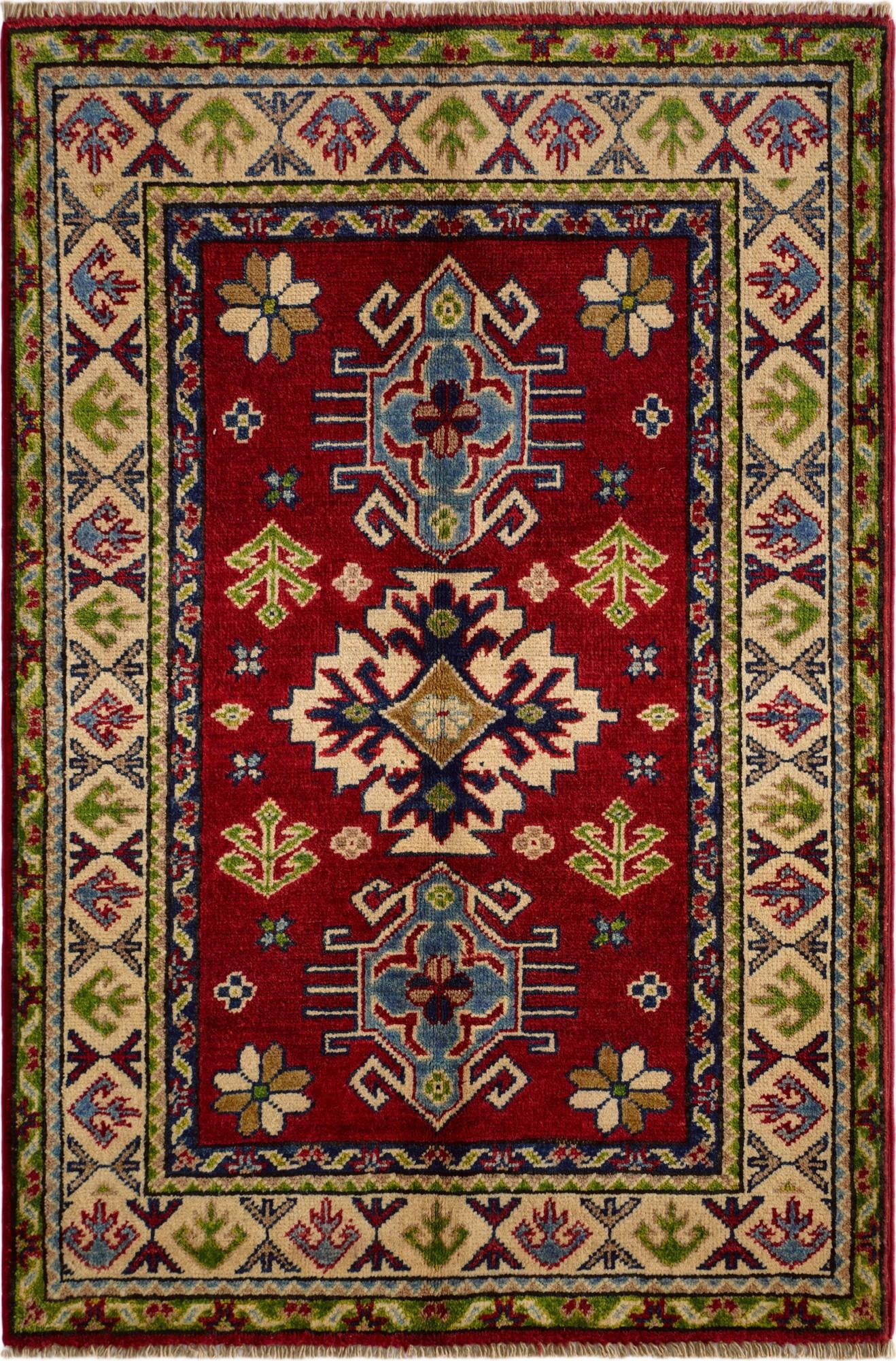 2' 9 x 3' 11 Hand Knotted Kazak Rug