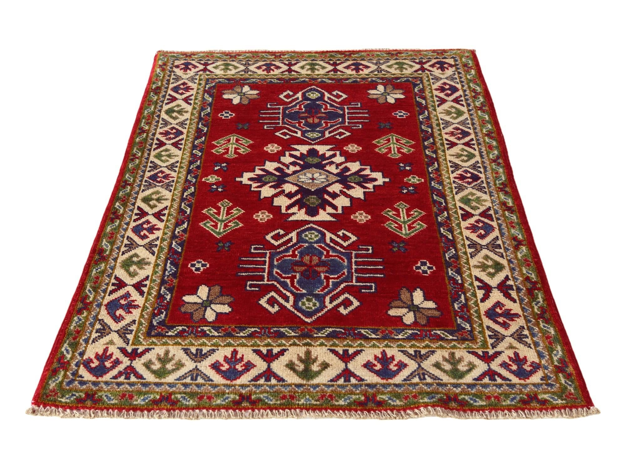 2' 8 x 4' 3 Hand Knotted Kazak Rug