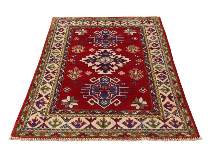 Detail image of 2' 8 x 4' 3 Hand Knotted Kazak Rug