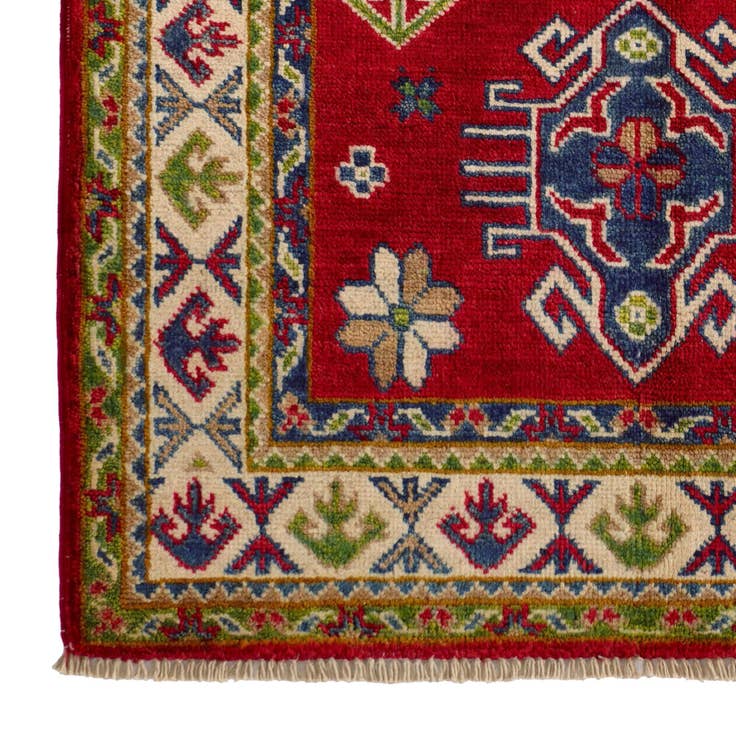 Detail image of 2' 8 x 4' 3 Hand Knotted Kazak Rug