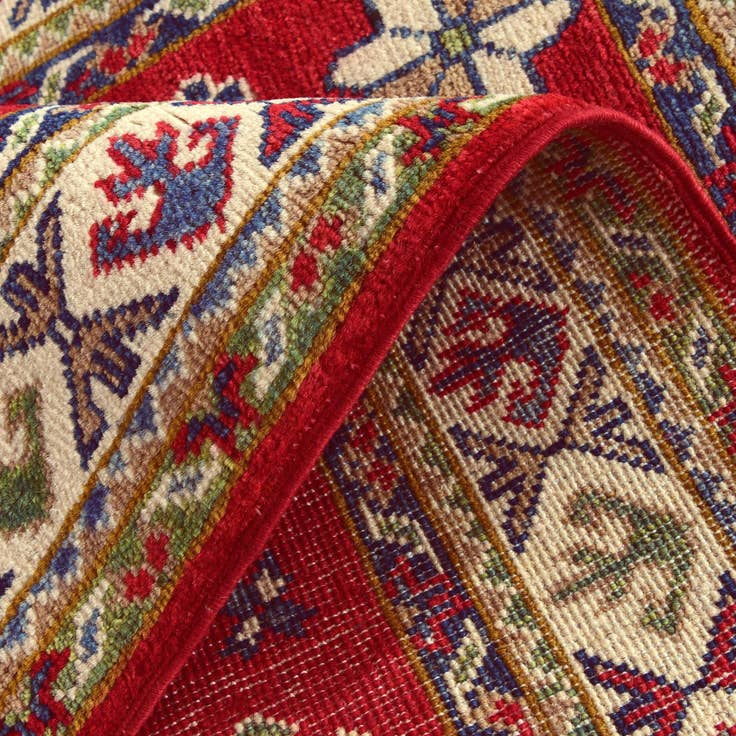 Detail image of 2' 8 x 4' 3 Hand Knotted Kazak Rug