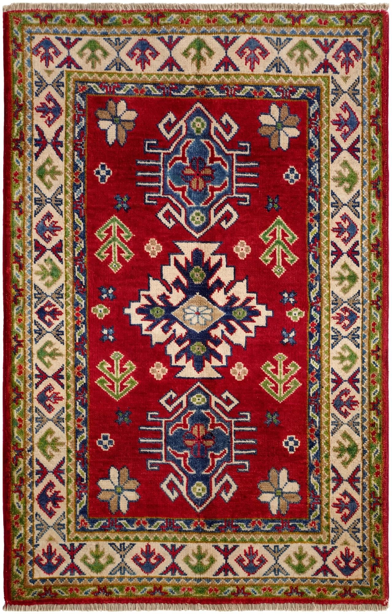 2' 8 x 4' 3 Hand Knotted Kazak Rug