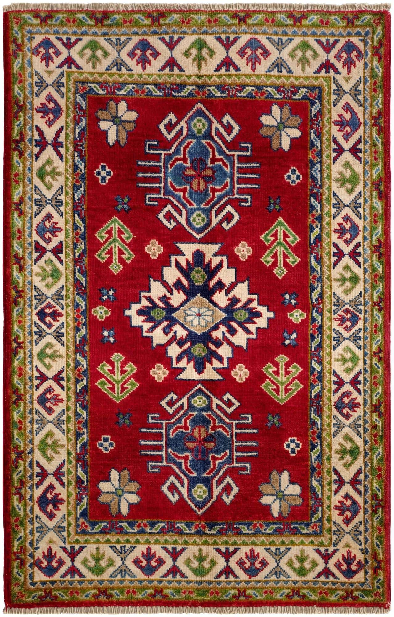 2' 8 x 4' 3 Hand Knotted Kazak Rug