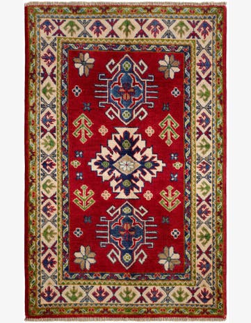 2' 8 x 4' 3 Hand Knotted Kazak Rug