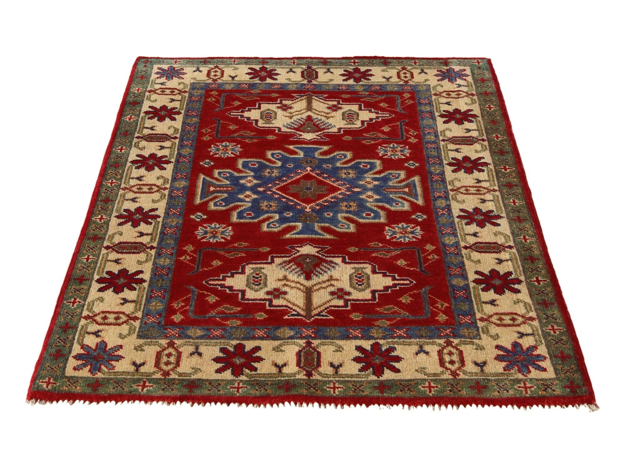 2' 9 x 3' 6 Hand Knotted Kazak Rug