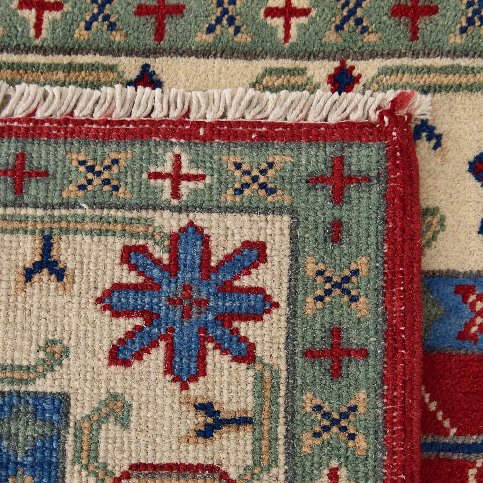 Detail image 12 of 12: 2' 9 x 3' 6 Hand Knotted Kazak Rug