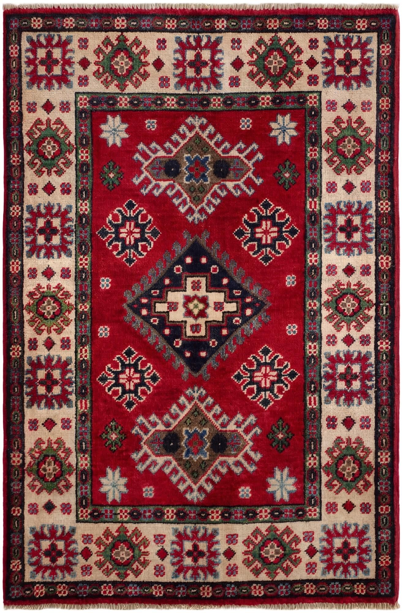 2' x 3' 2 Hand Knotted Kazak Rug