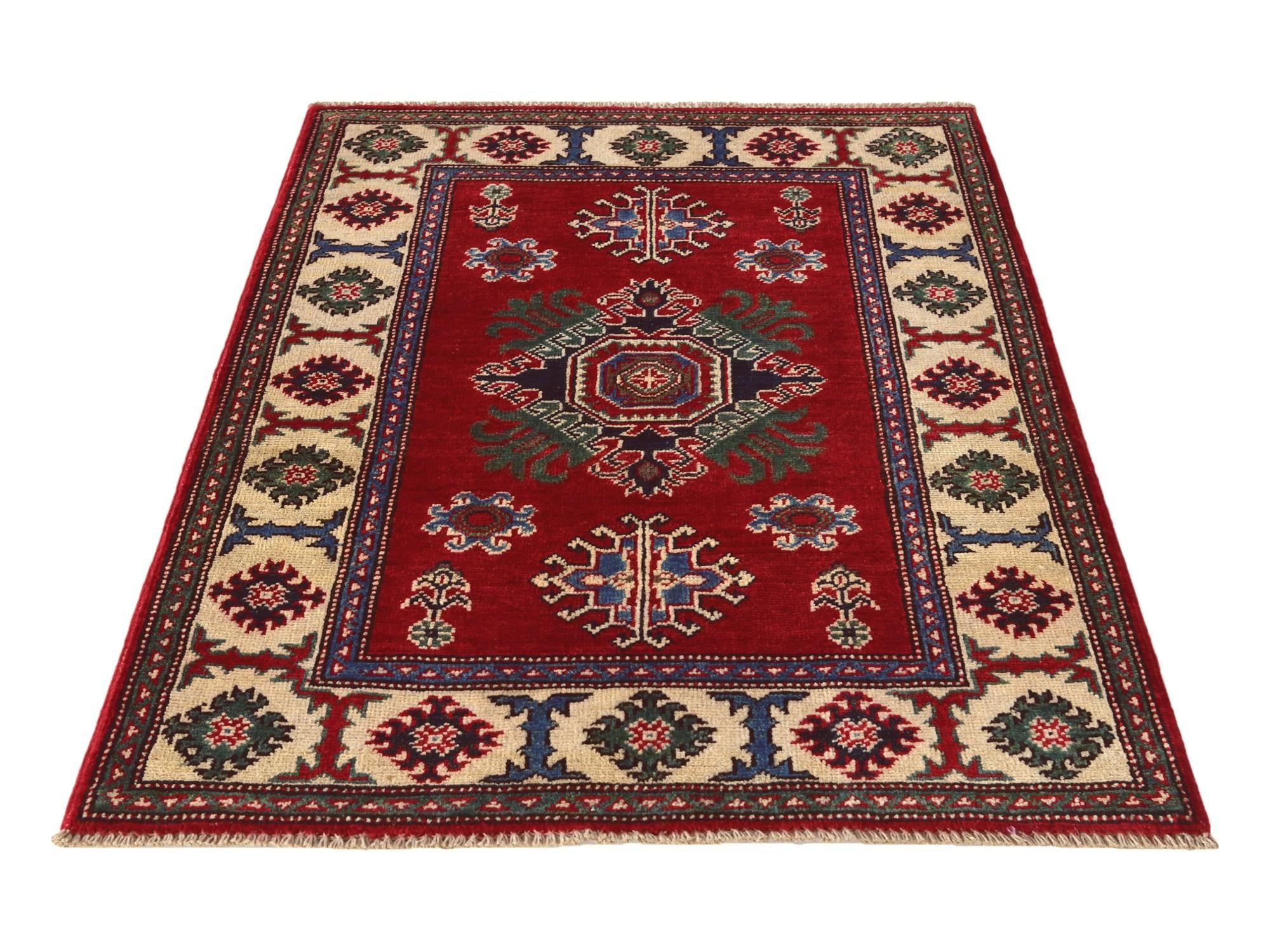 2' 9 x 4' Hand Knotted Kazak Rug