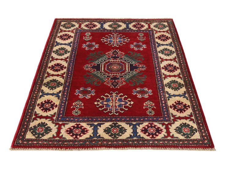 Detail image of 2' 9 x 4' Hand Knotted Kazak Rug