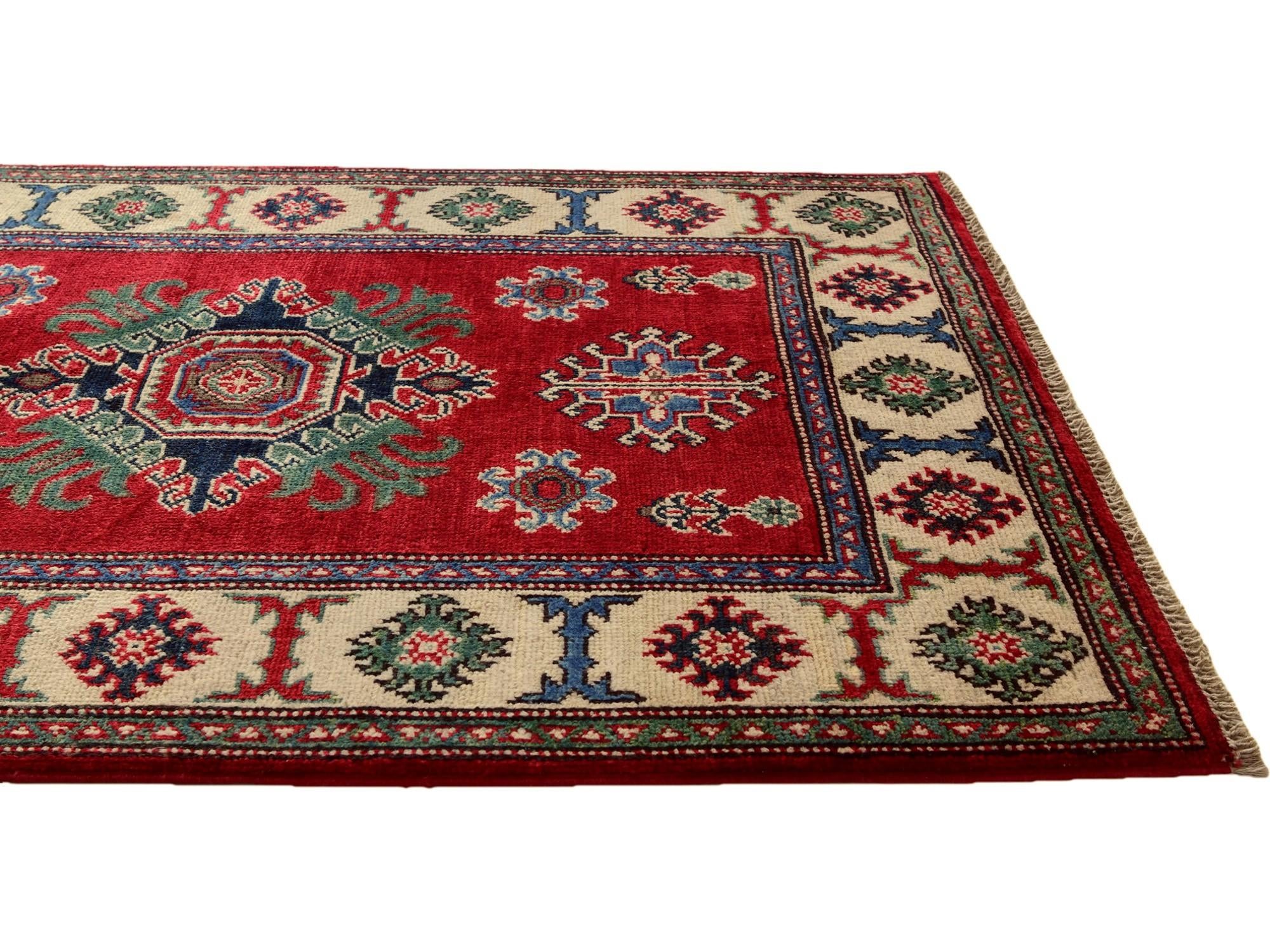 2' 9 x 4' Hand Knotted Kazak Rug