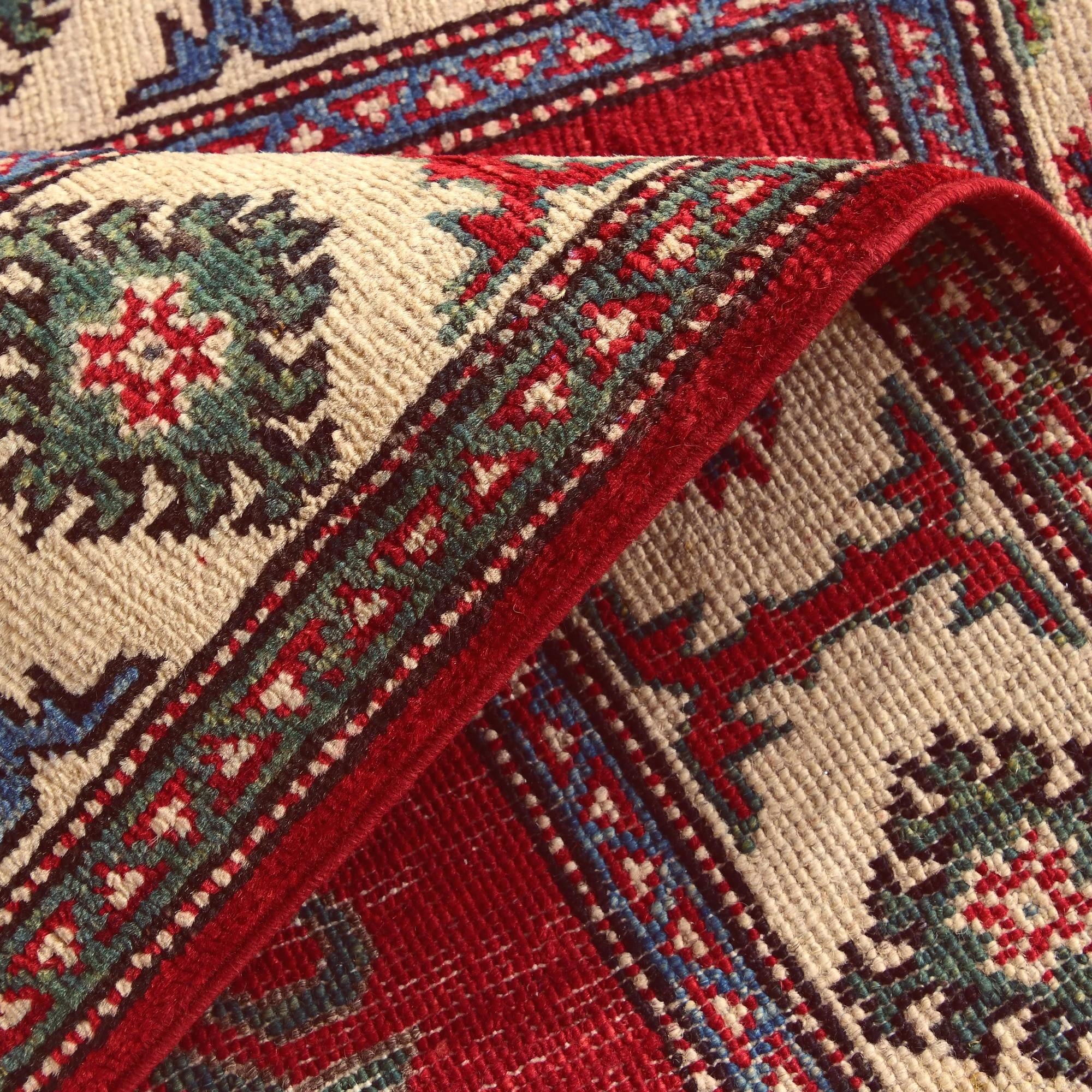 2' 9 x 4' Hand Knotted Kazak Rug