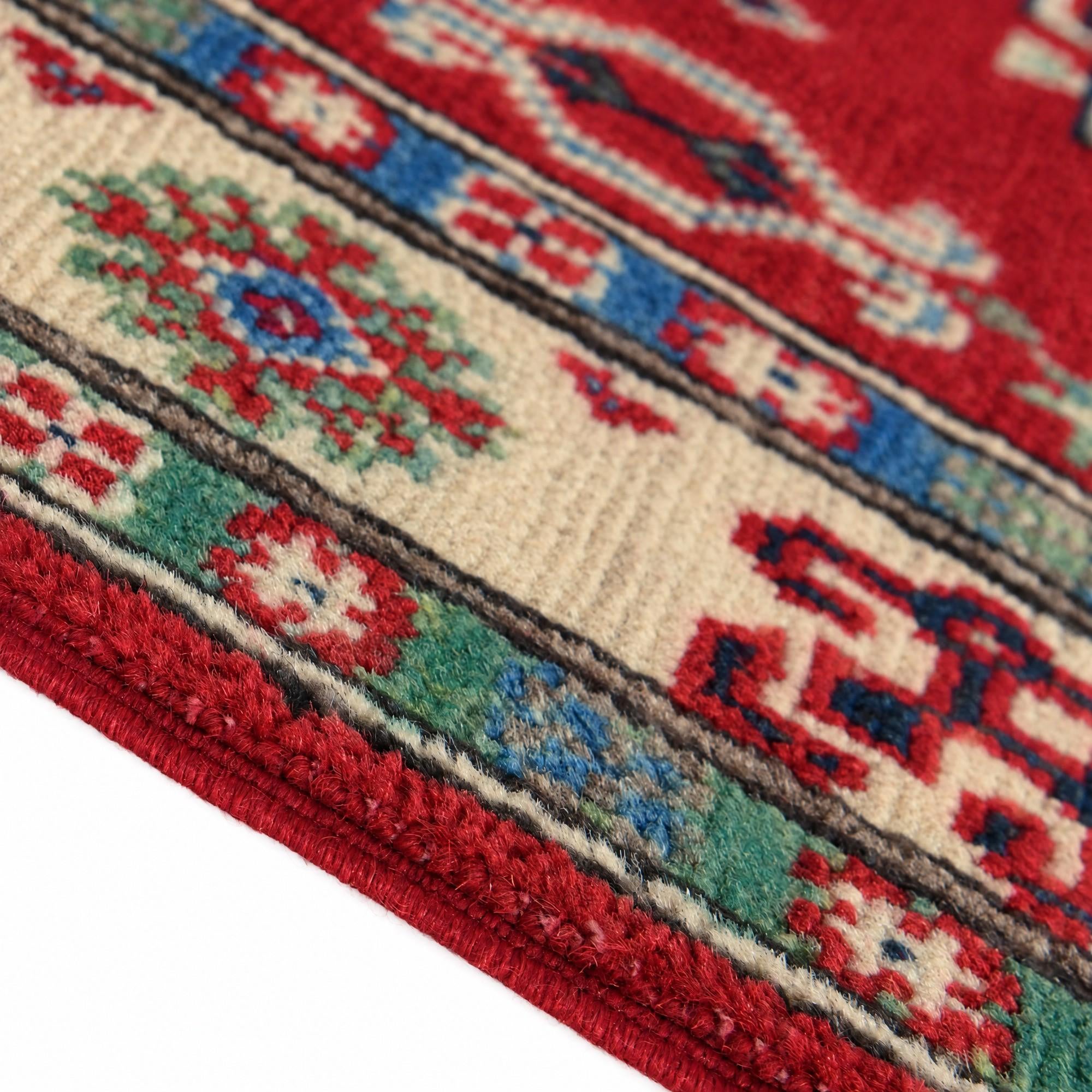 80cm x 125cm anudado a mano Kazak Alfombra