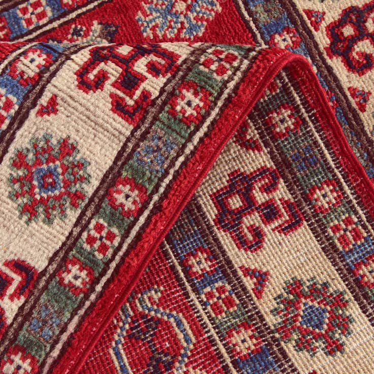 Detail image of 2' 7 x 4' 2 Hand Knotted Kazak Rug