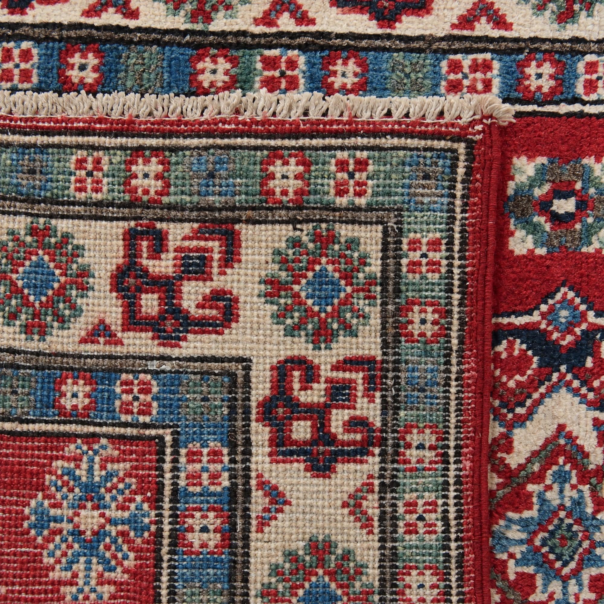 80cm x 125cm anudado a mano Kazak Alfombra