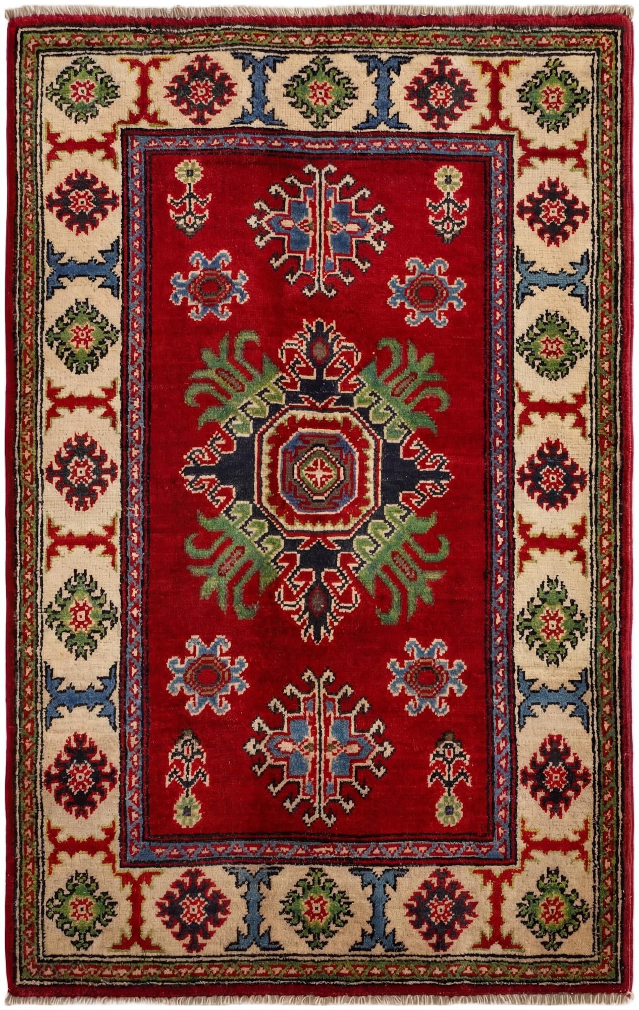 2' 9 x 4' 5 Hand Knotted Kazak Rug
