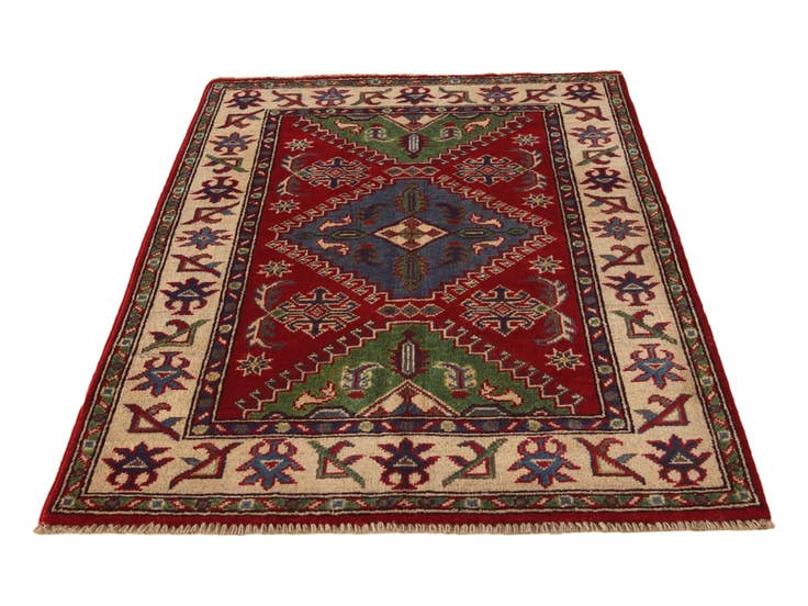 Detail image of 2' 9 x 4' 2 Hand Knotted Kazak Rug