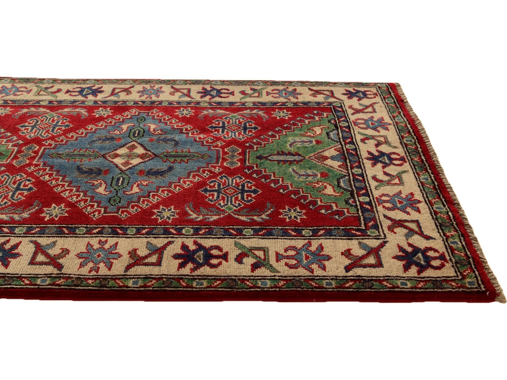 2' 9 x 4' 2 Hand Knotted Kazak Rug