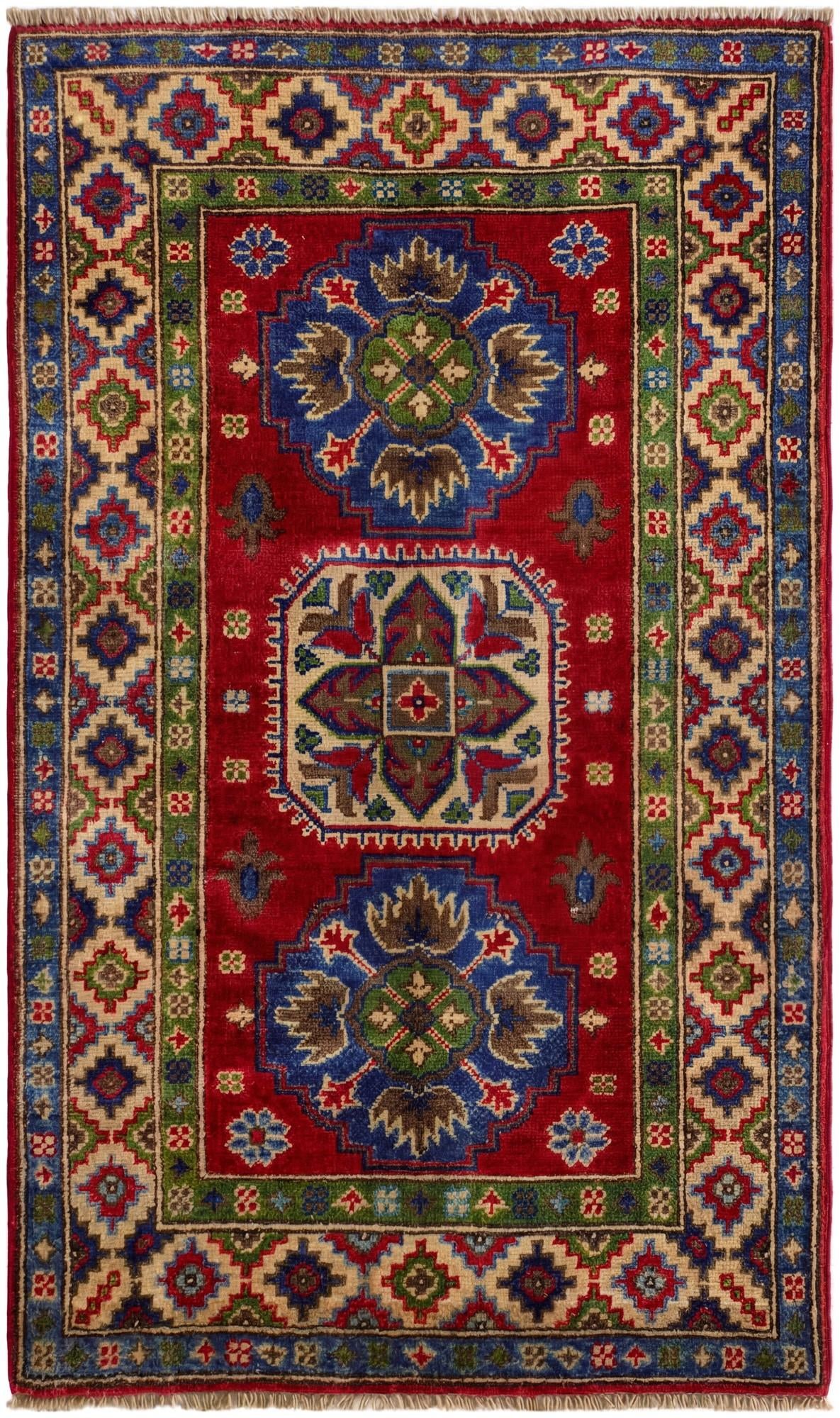 2' 7 x 4' 4 Hand Knotted Kazak Rug