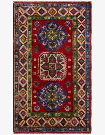 2' 7 x 4' 4 Hand Knotted Kazak Rug