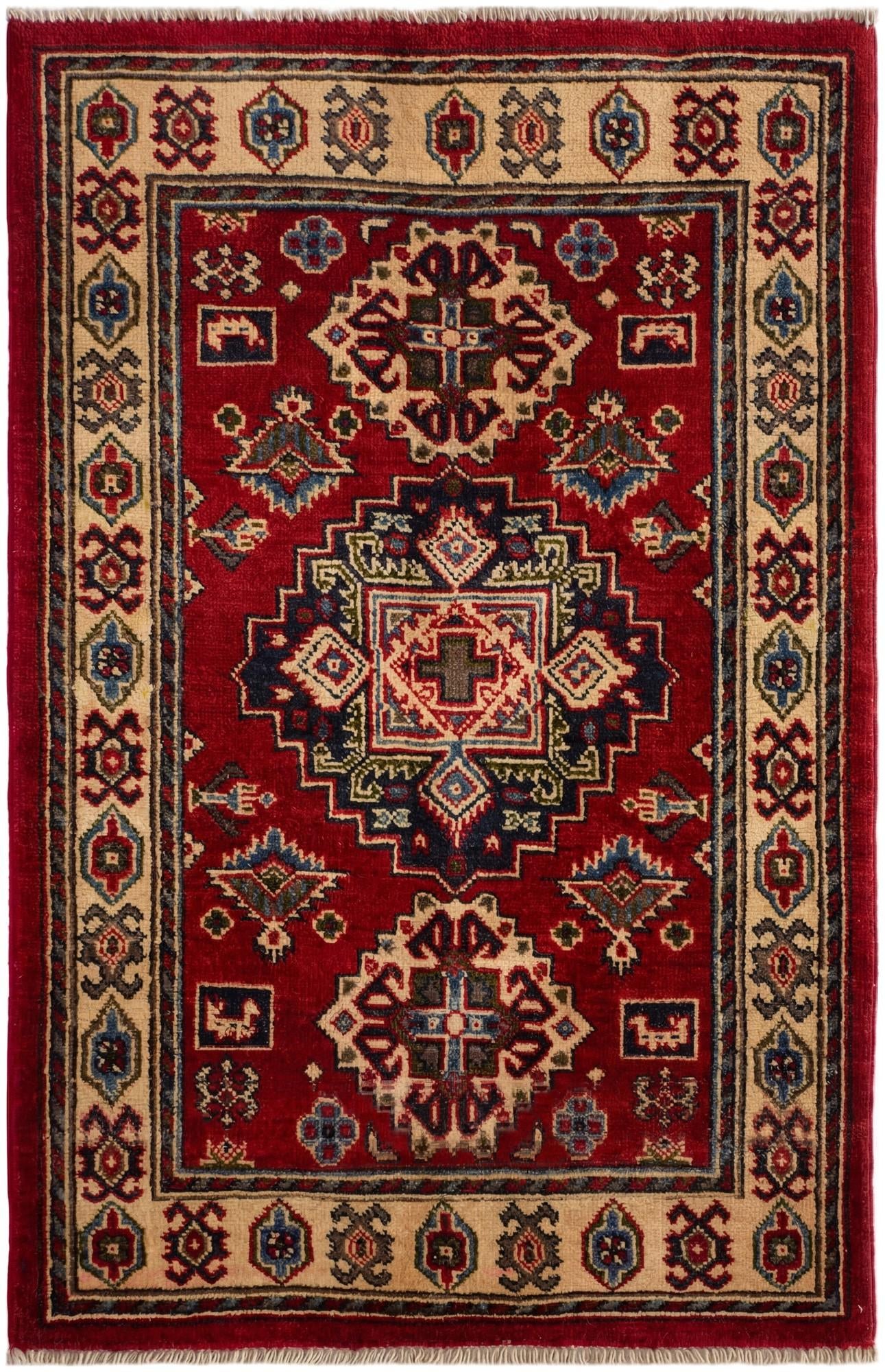 2' 6 x 3' 11 Hand Knotted Kazak Rug
