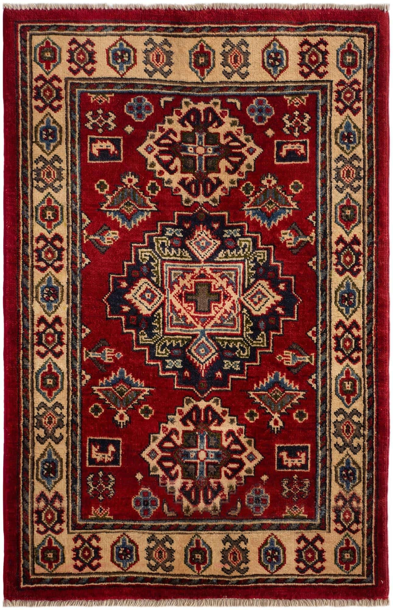 2' 6 x 3' 11 Hand Knotted Kazak Rug