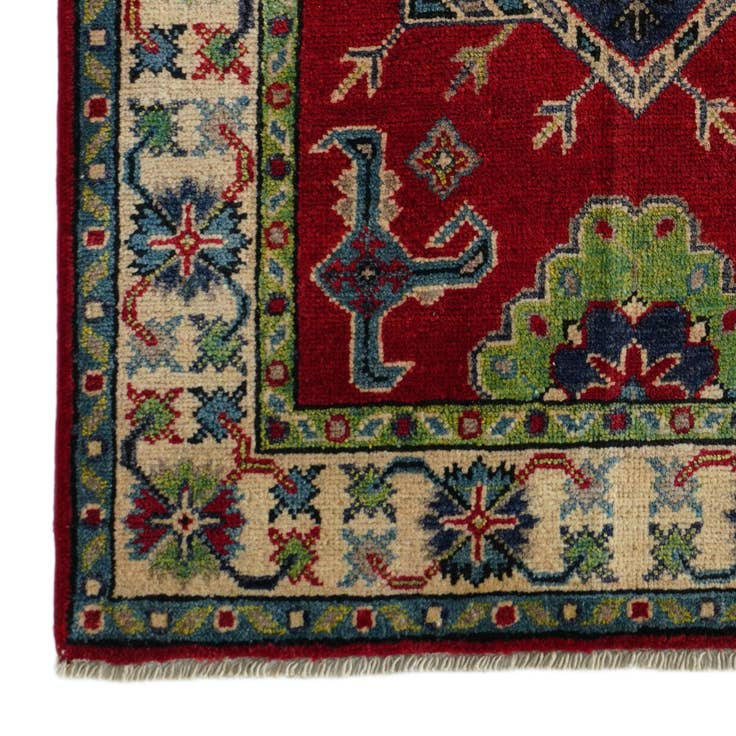 Detail image of 2' 8 x 4' 2 Hand Knotted Kazak Rug