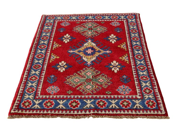 Detail image of 2' 7 x 3' 10 Hand Knotted Kazak Rug