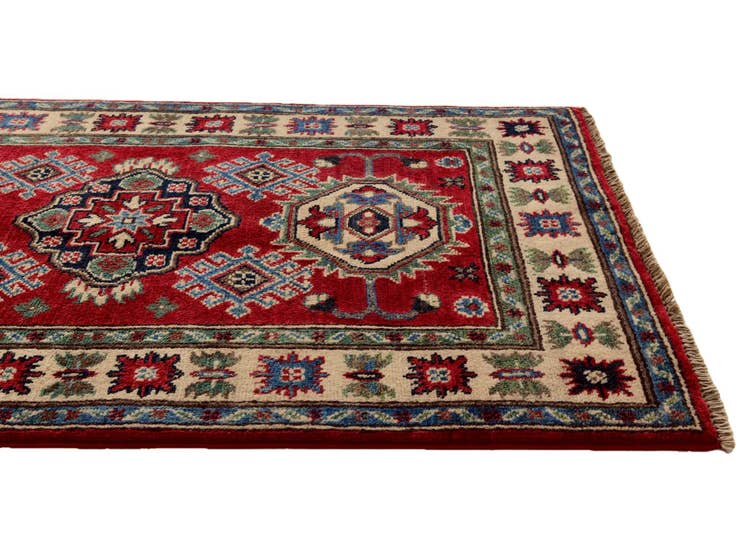 Detail image of 2' 6 x 4' 3 Hand Knotted Kazak Rug