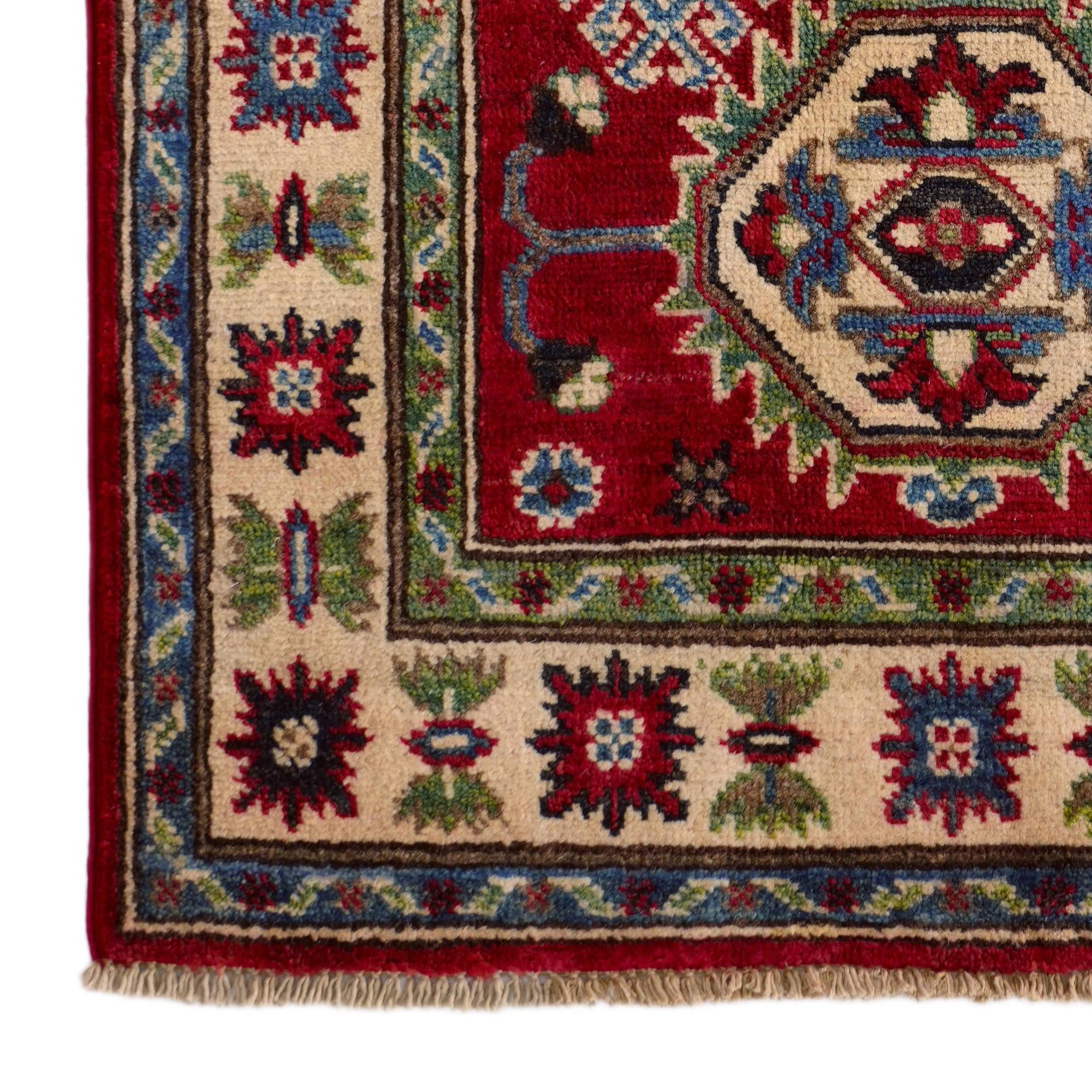2' 6 x 4' 3 Hand Knotted Kazak Rug