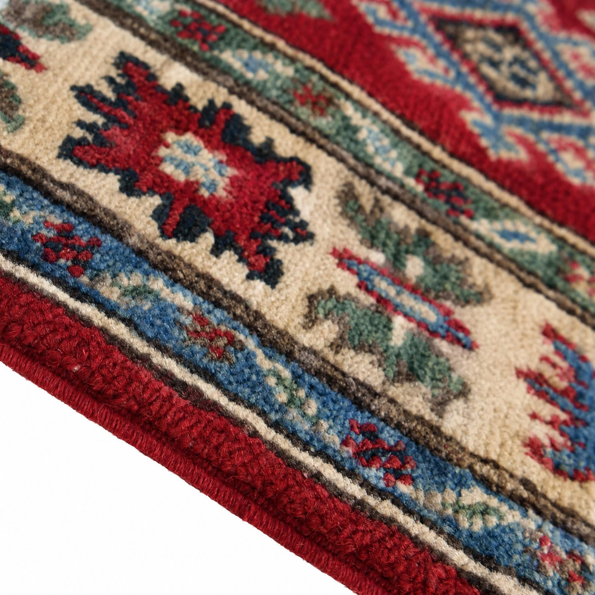 Detail image 8 of 12: 2' 6 x 4' 3 Hand Knotted Kazak Rug