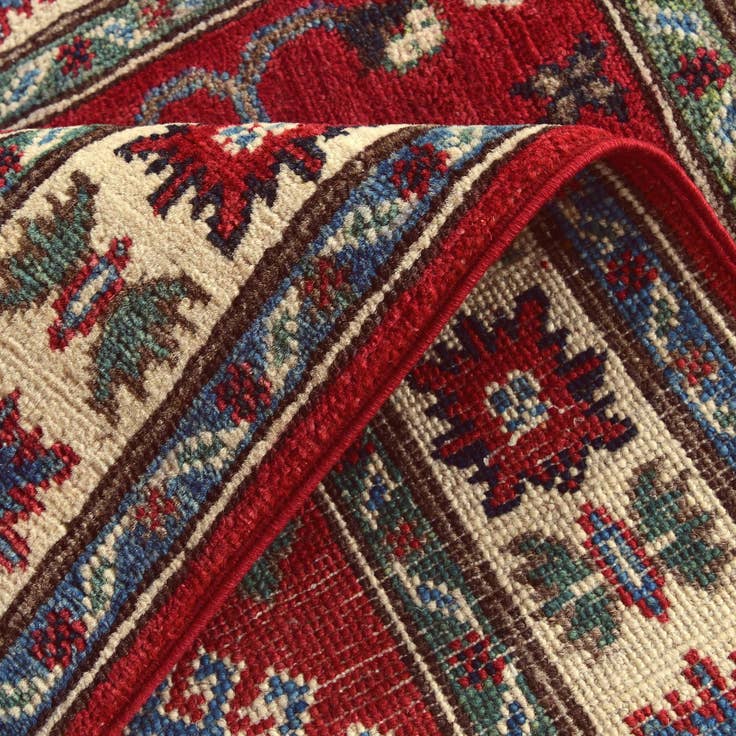 Detail image of 2' 6 x 4' 3 Hand Knotted Kazak Rug