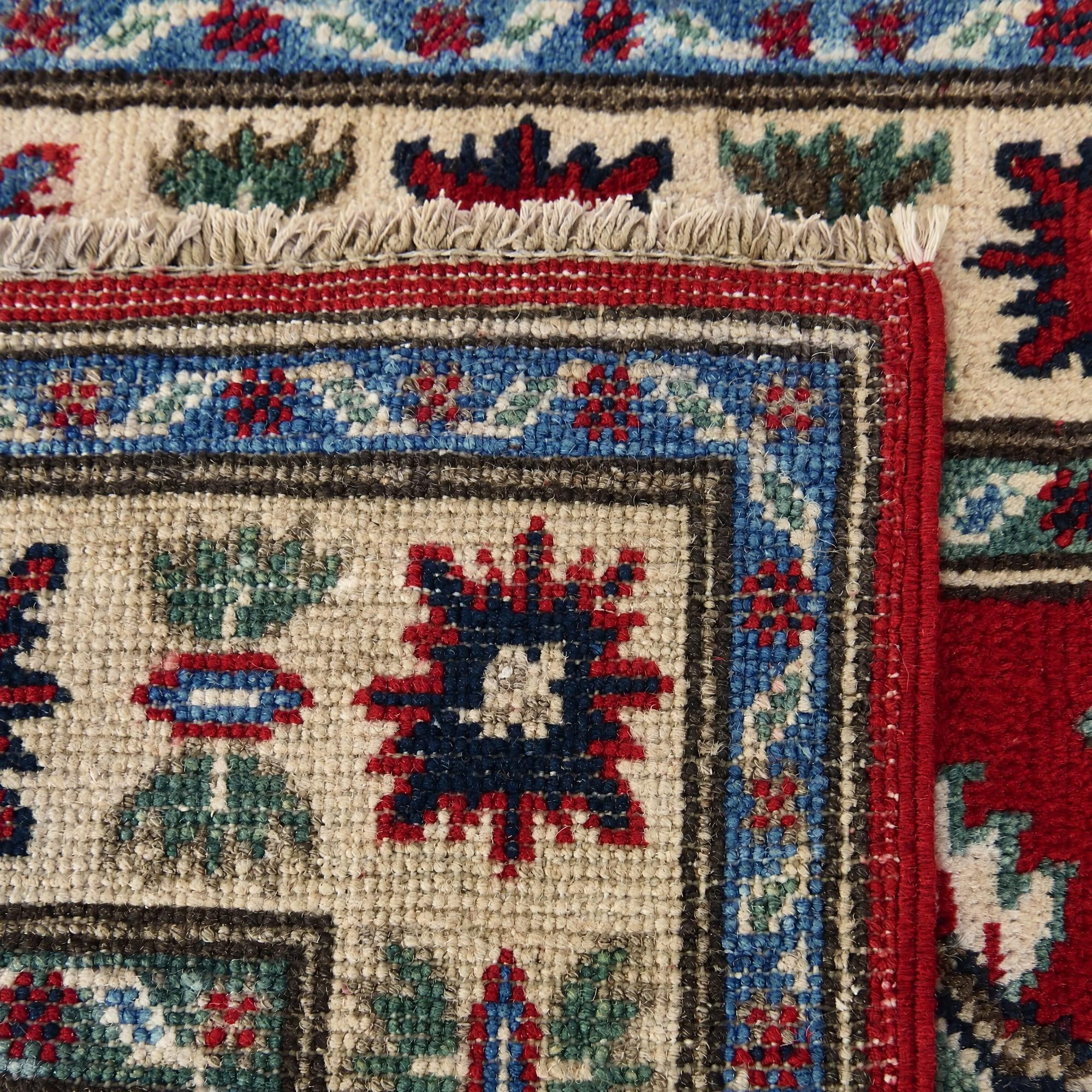 Detail image 12 of 12: 2' 6 x 4' 3 Hand Knotted Kazak Rug