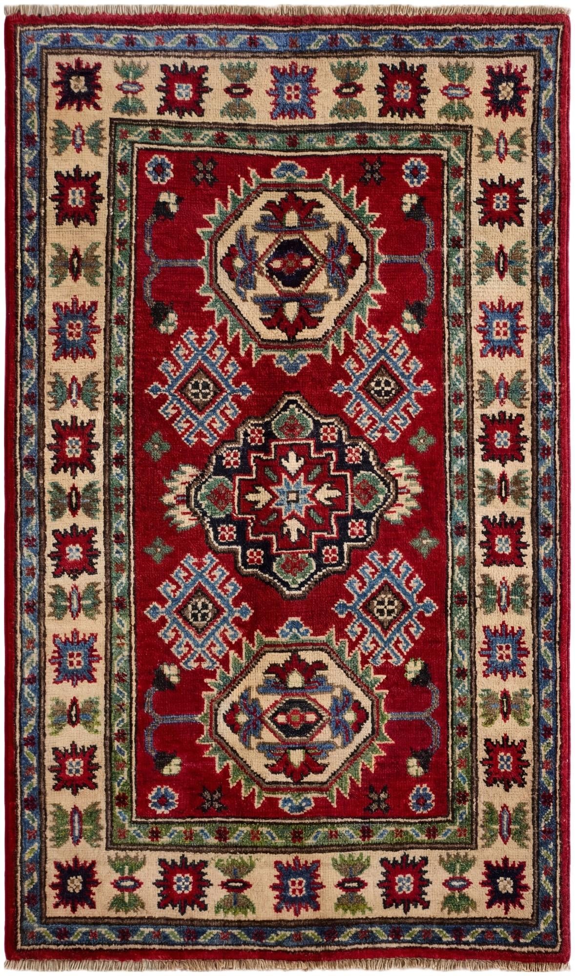 2' 6 x 4' 3 Hand Knotted Kazak Rug
