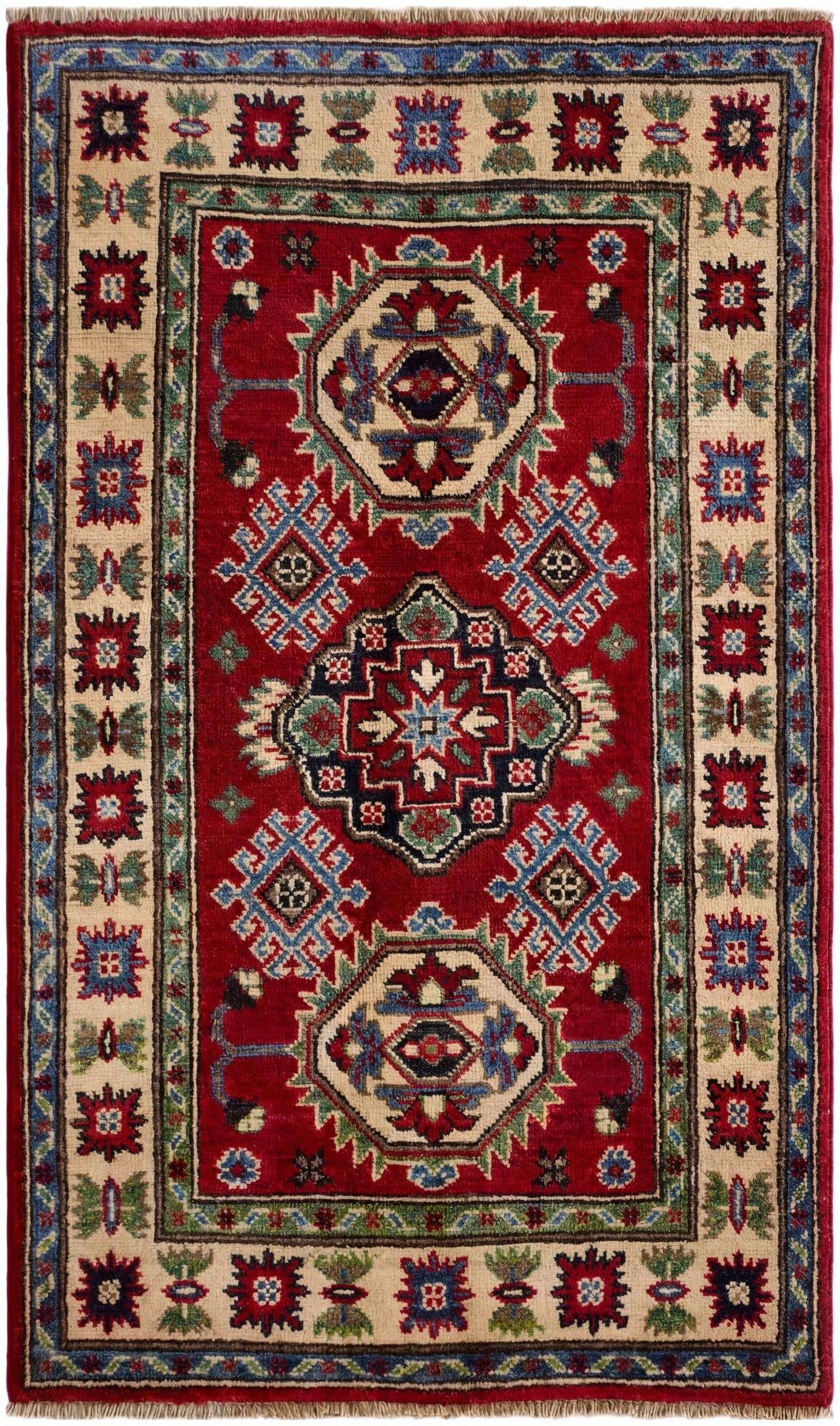 2' 6 x 4' 3 Hand Knotted Kazak Rug