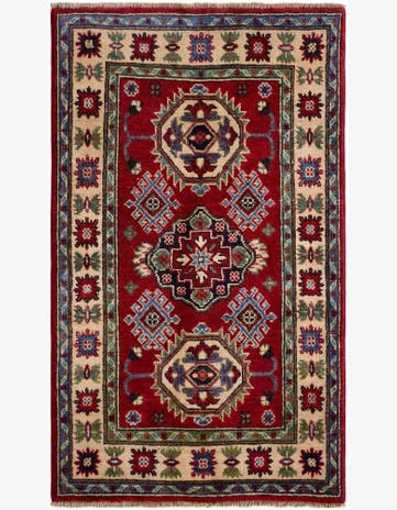 2' 6 x 4' 3 Hand Knotted Kazak Rug