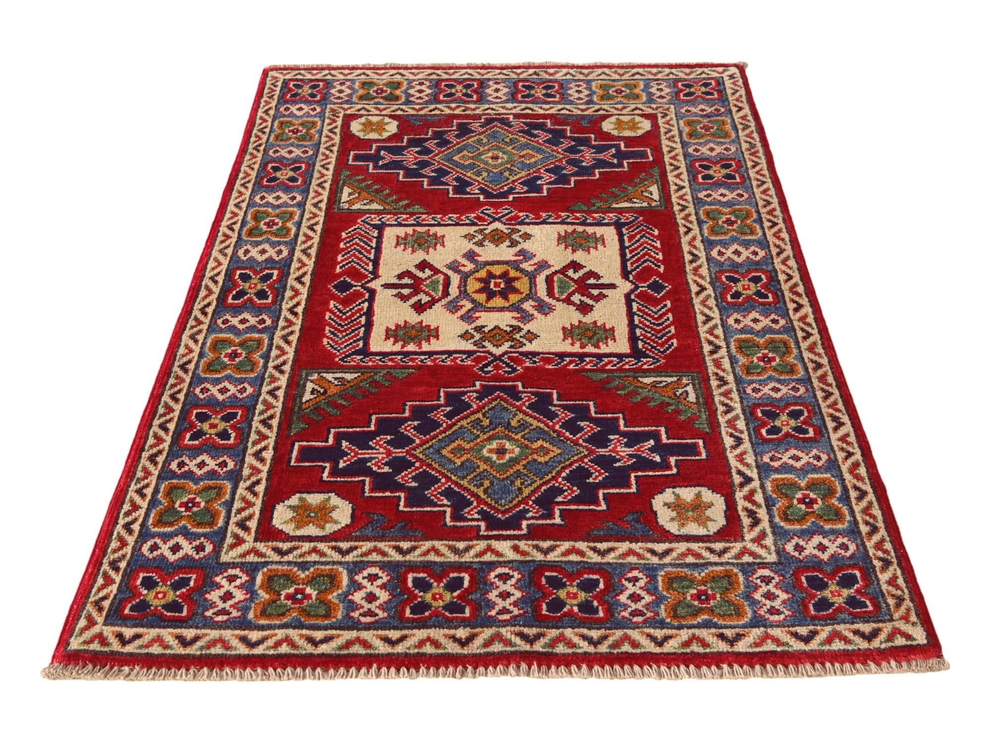 2' 7 x 4' 3 Hand Knotted Kazak Rug