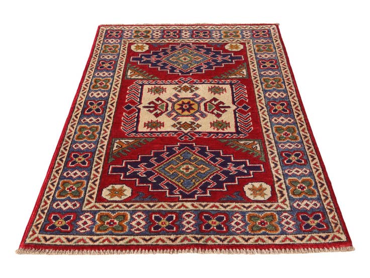 Detail image of 2' 7 x 4' 3 Hand Knotted Kazak Rug