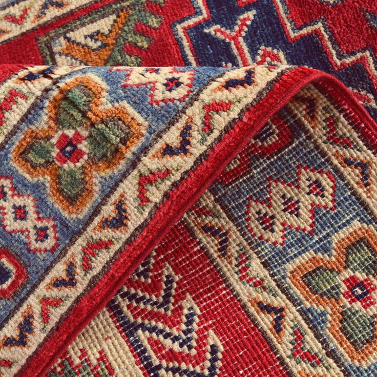 Detail image of 2' 7 x 4' 3 Hand Knotted Kazak Rug