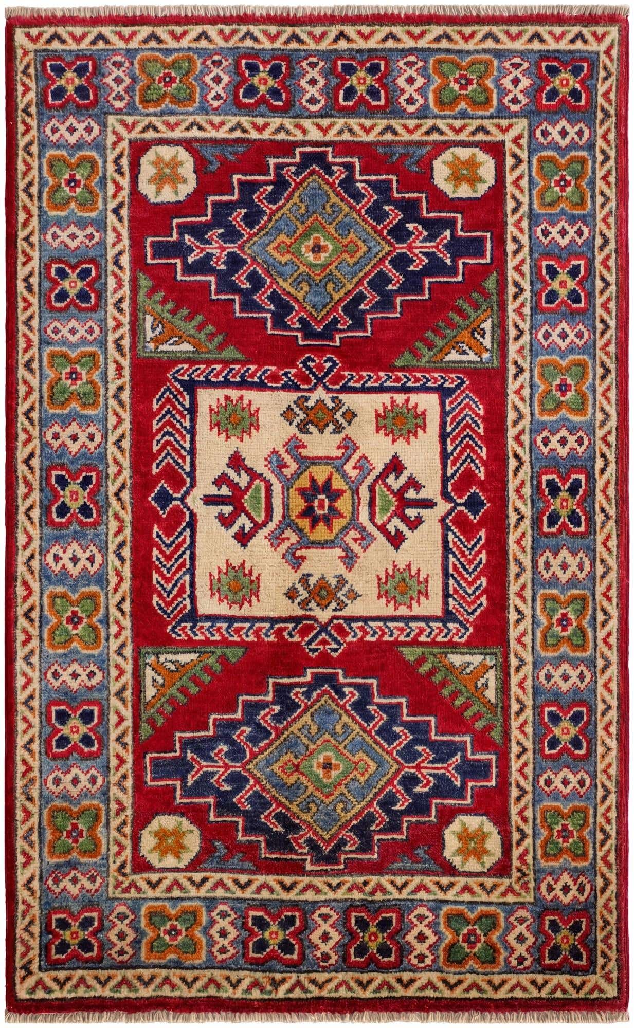 2' 7 x 4' 3 Hand Knotted Kazak Rug