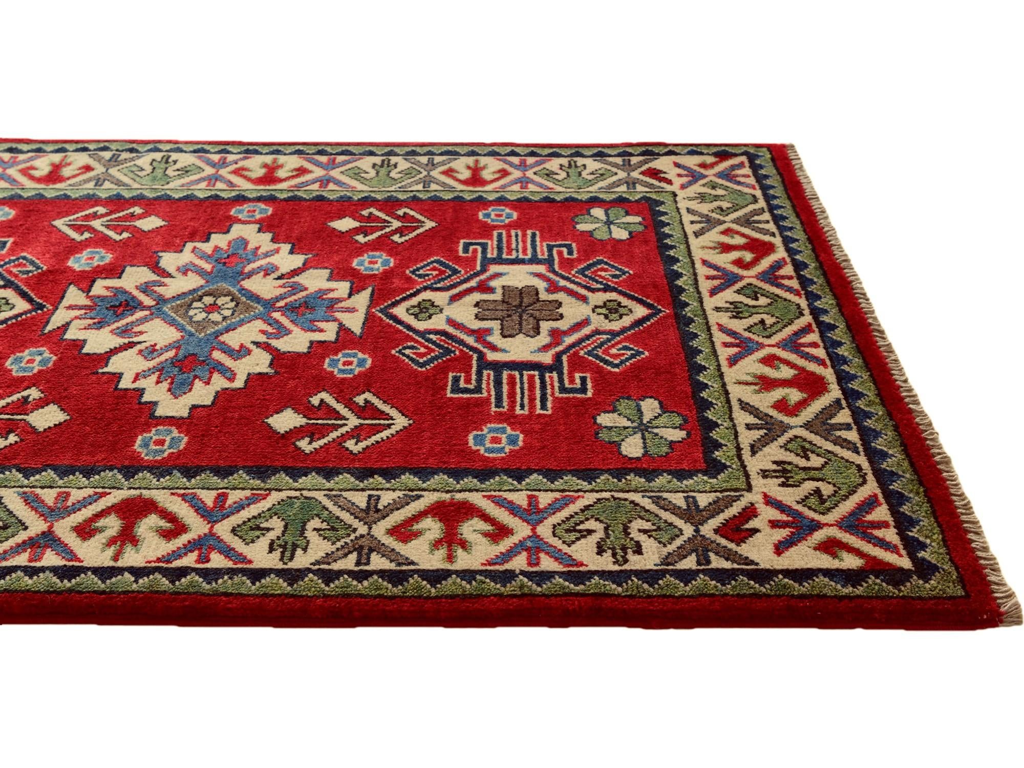 2' 9 x 4' 1 Hand Knotted Kazak Rug