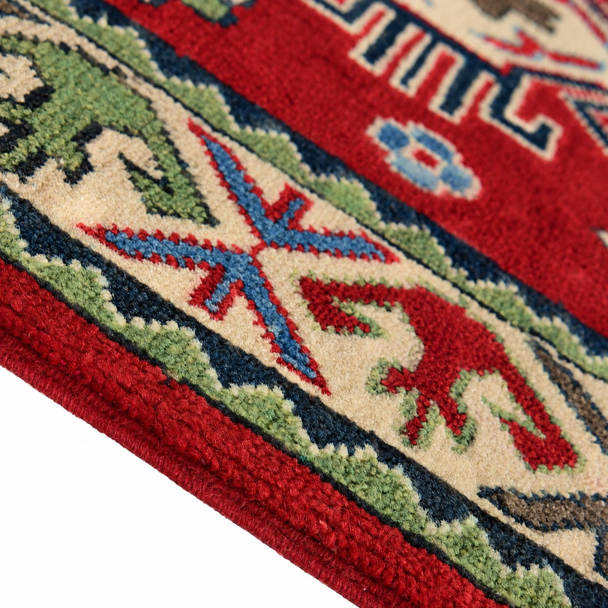 85cm x 125cm Hand Knotted Kazak Rug