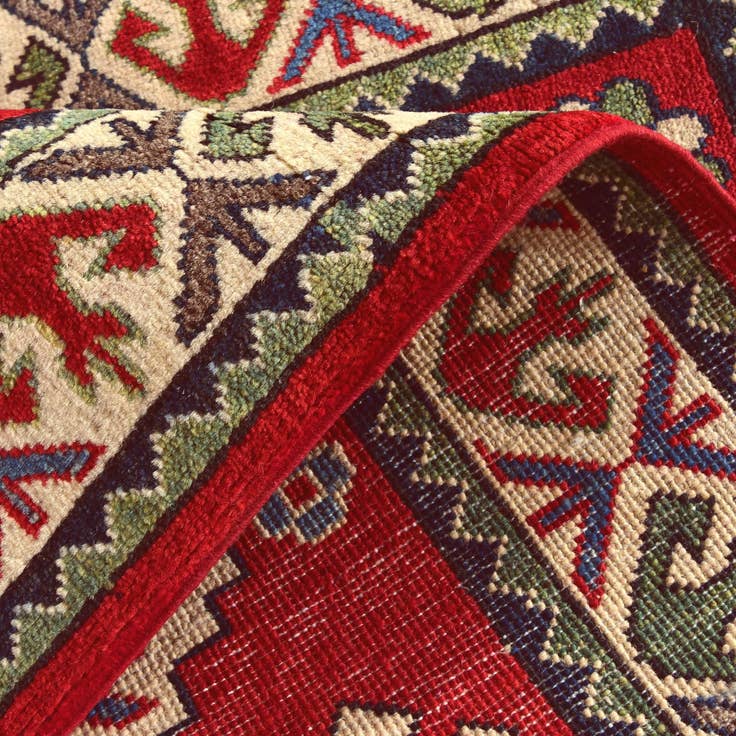 Detail image of 2' 9 x 4' 1 Hand Knotted Kazak Rug
