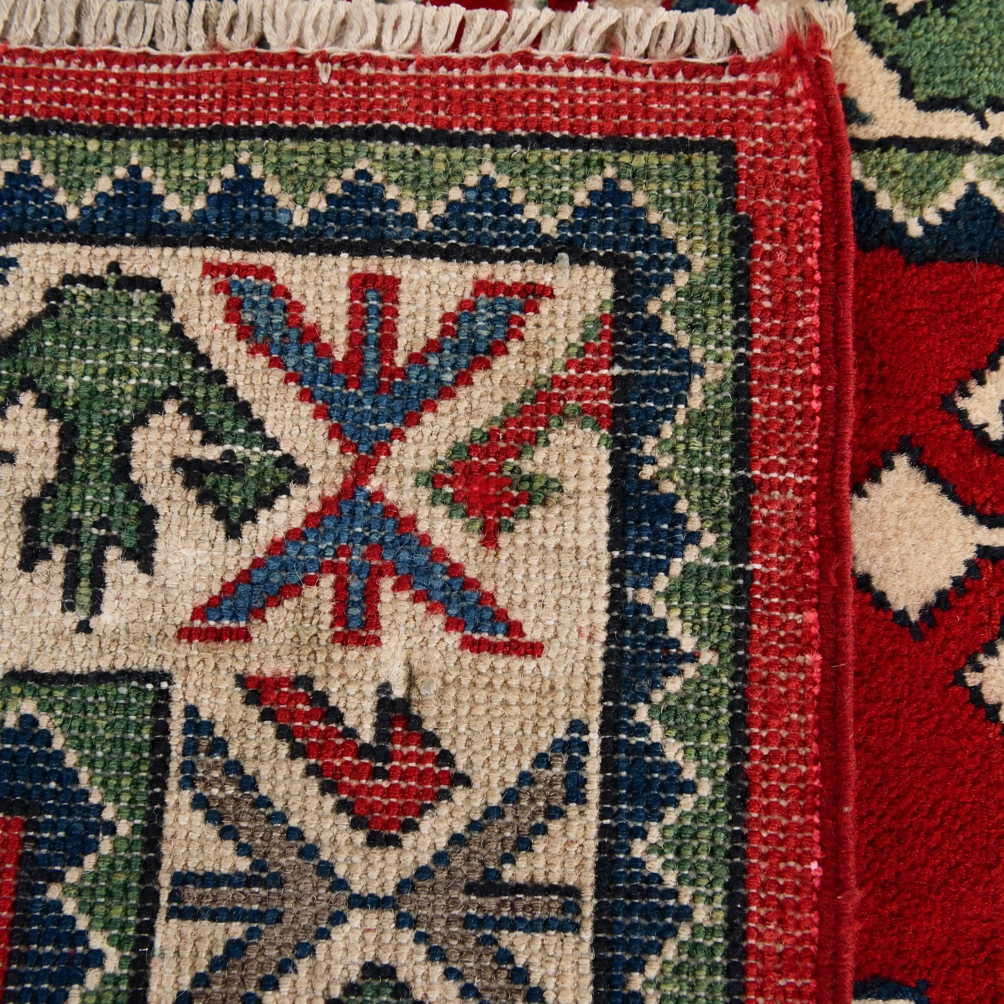 85cm x 125cm Hand Knotted Kazak Rug