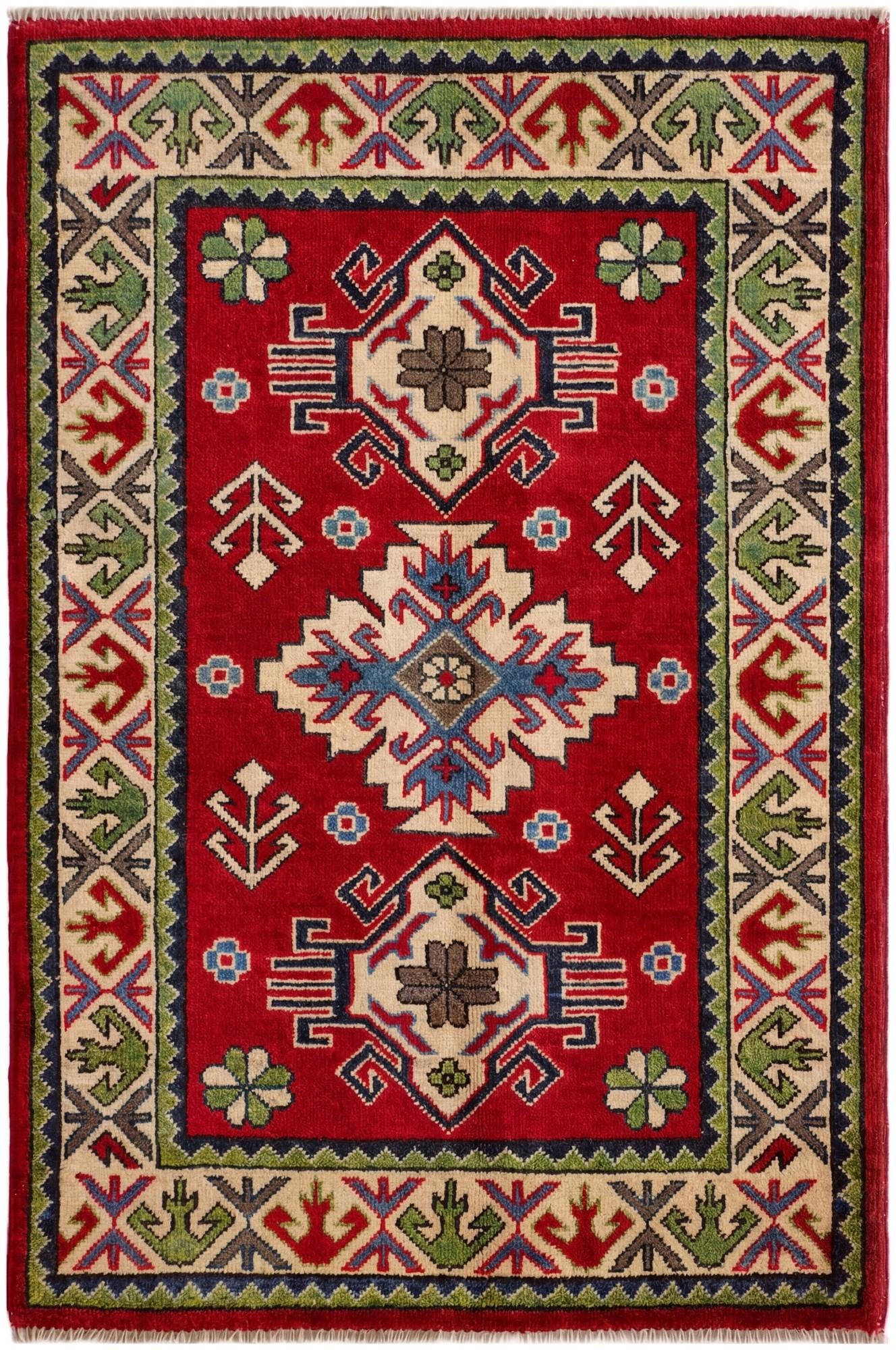 2' 9 x 4' 1 Hand Knotted Kazak Rug