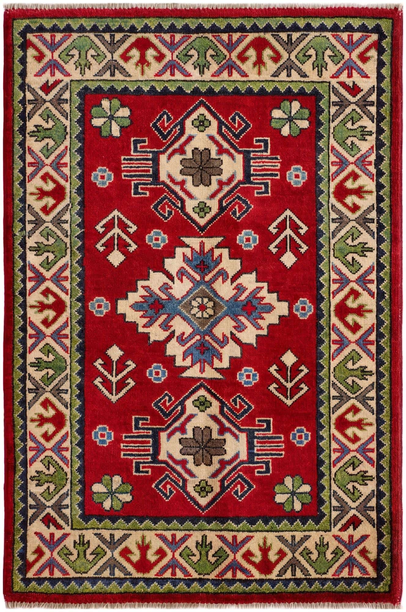 2' 9 x 4' 1 Hand Knotted Kazak Rug
