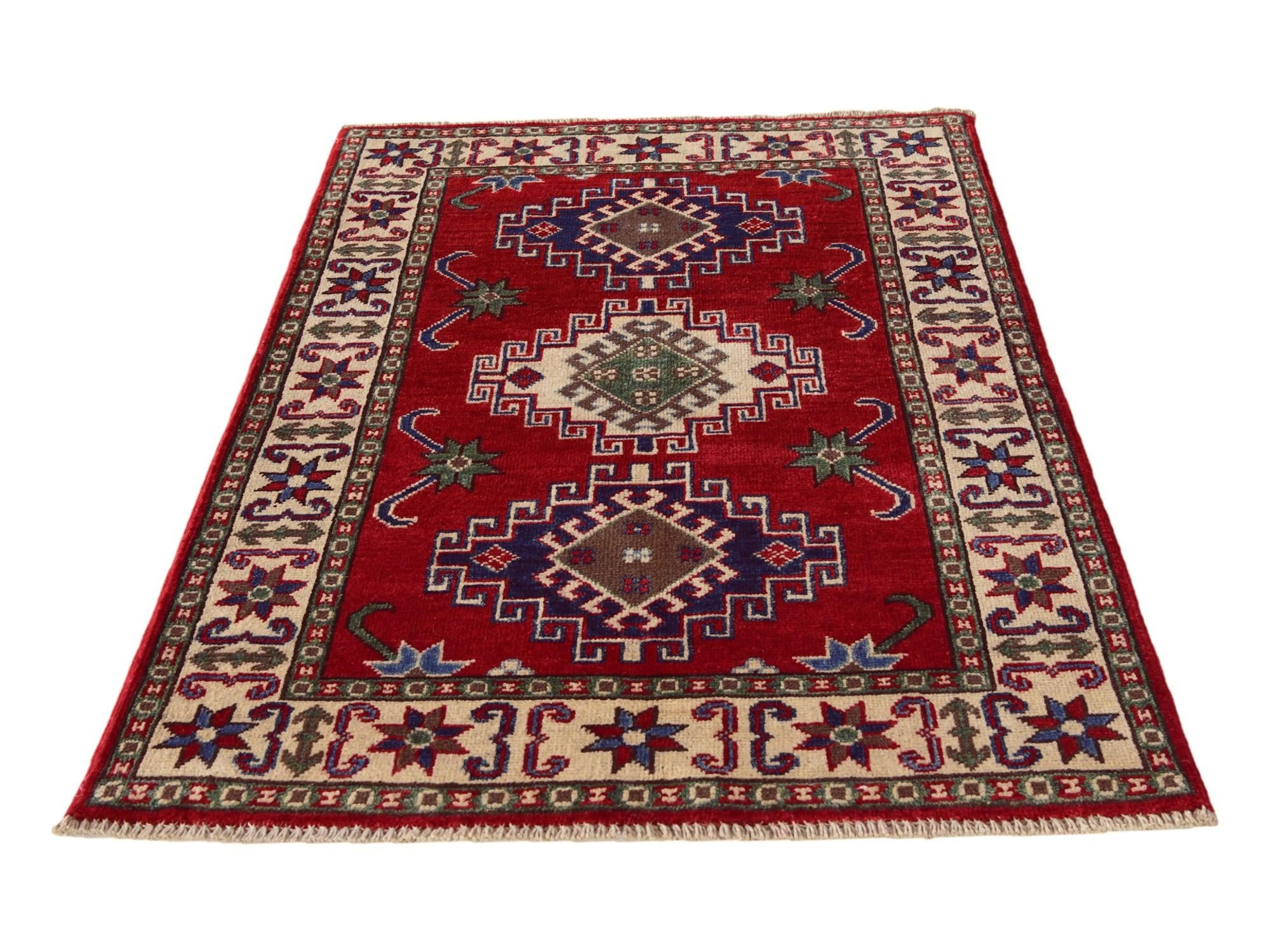 2' 8 x 4' 3 Hand Knotted Kazak Rug