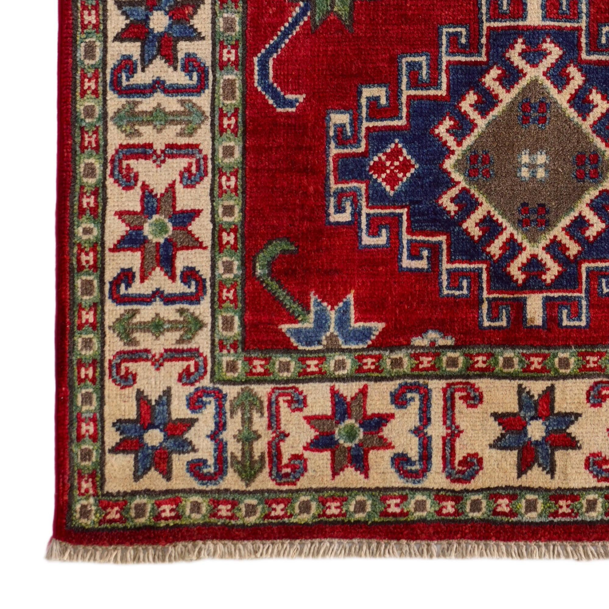 2' 8 x 4' 3 Hand Knotted Kazak Rug